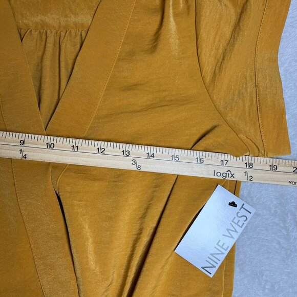 Nine West NWT Faux Wrap Top Size Small Tie Front Fall Color - Picture 8 of 9